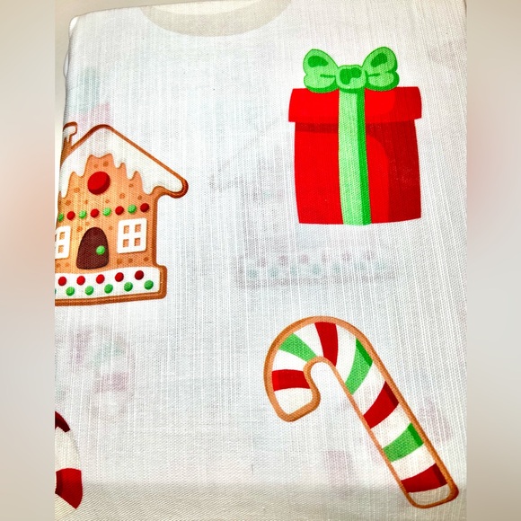 Christmas Cookies Fabric Shower Curtain Reindeer Santa...